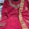 AKSHAR DESIGNER PINK CHANDERI SILK SUITS