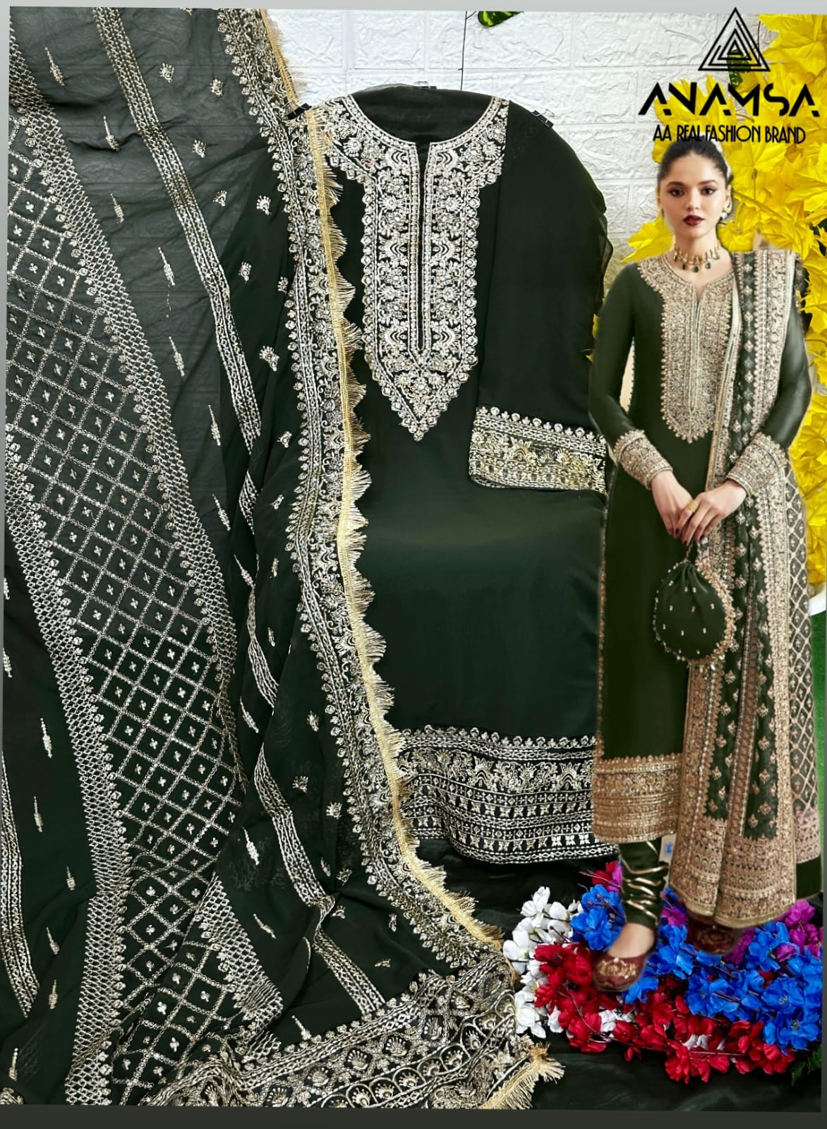 ANAMSA 411 A PAKISTANI SUITS IN INDIA