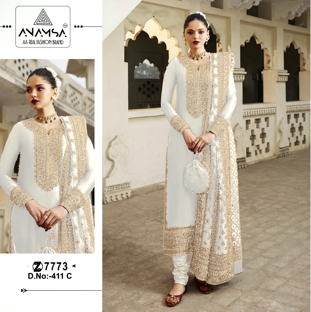 ANAMSA 411 C PAKISTANI SUITS IN INDIA