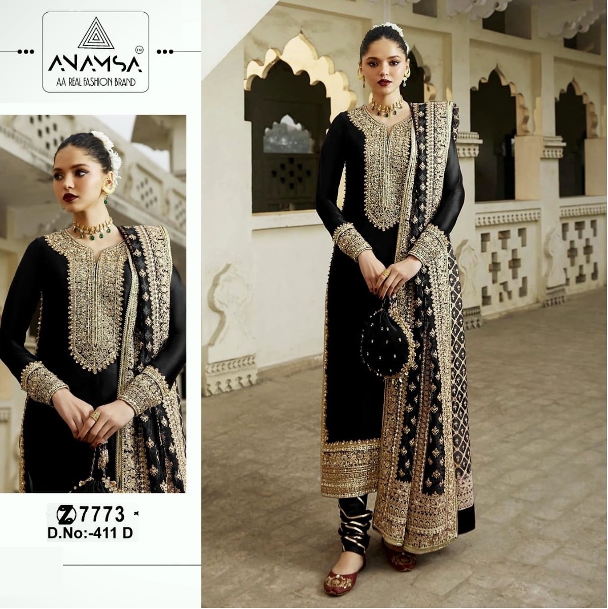 ANAMSA 411 D PAKISTANI SUITS IN INDIA