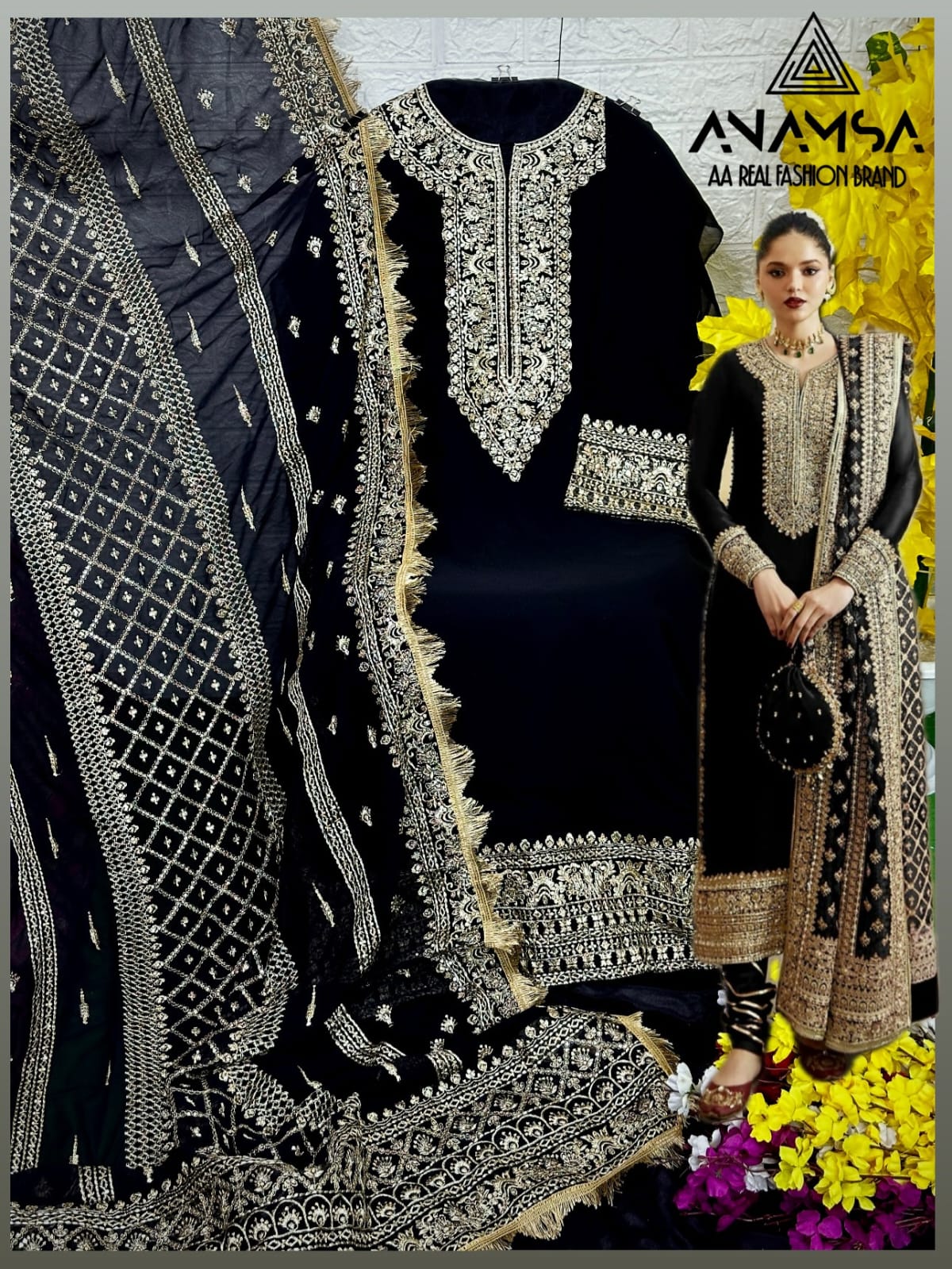 ANAMSA 411 D PAKISTANI SUITS IN INDIA