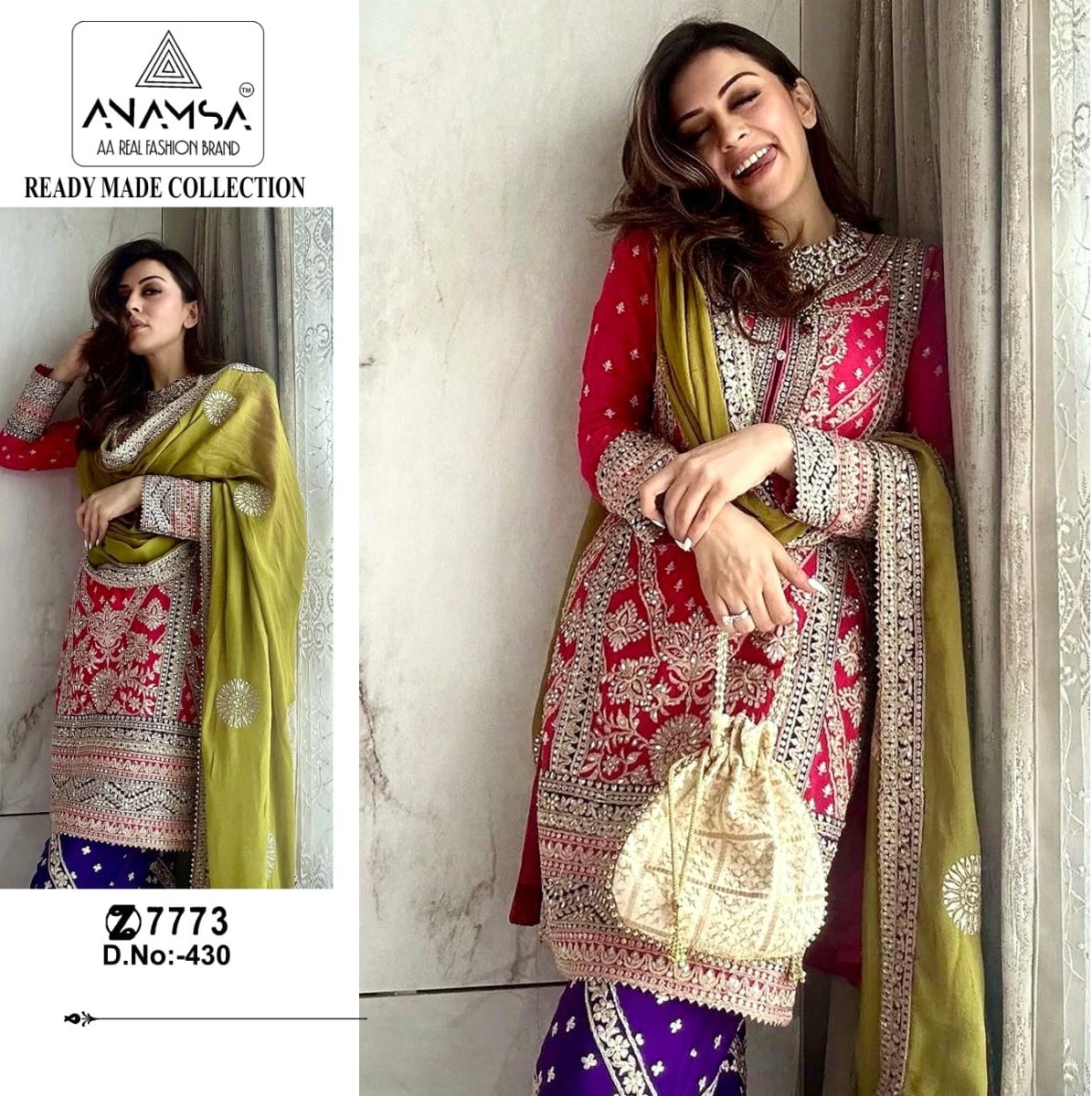 ANAMSA 430 PAKISTANI SUITS WHOLESALE