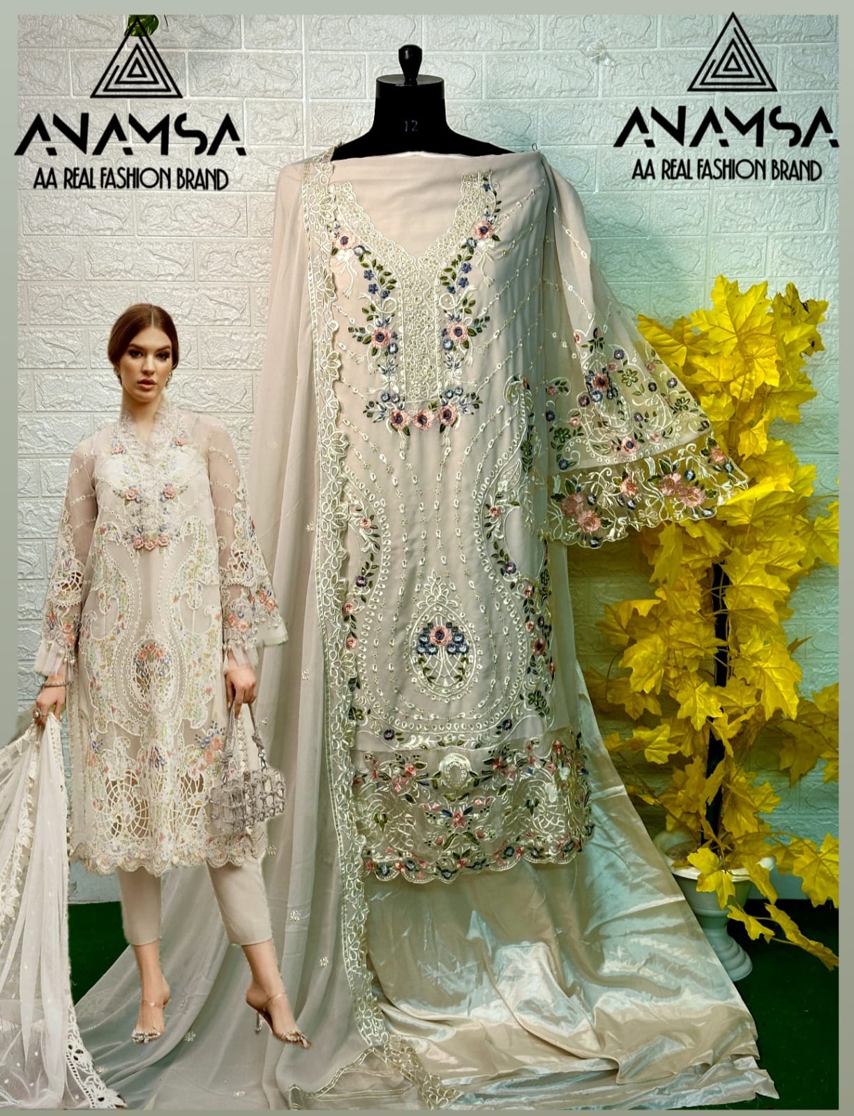 ANAMSA 437 PAKISTANI SUITS WHOLESALE