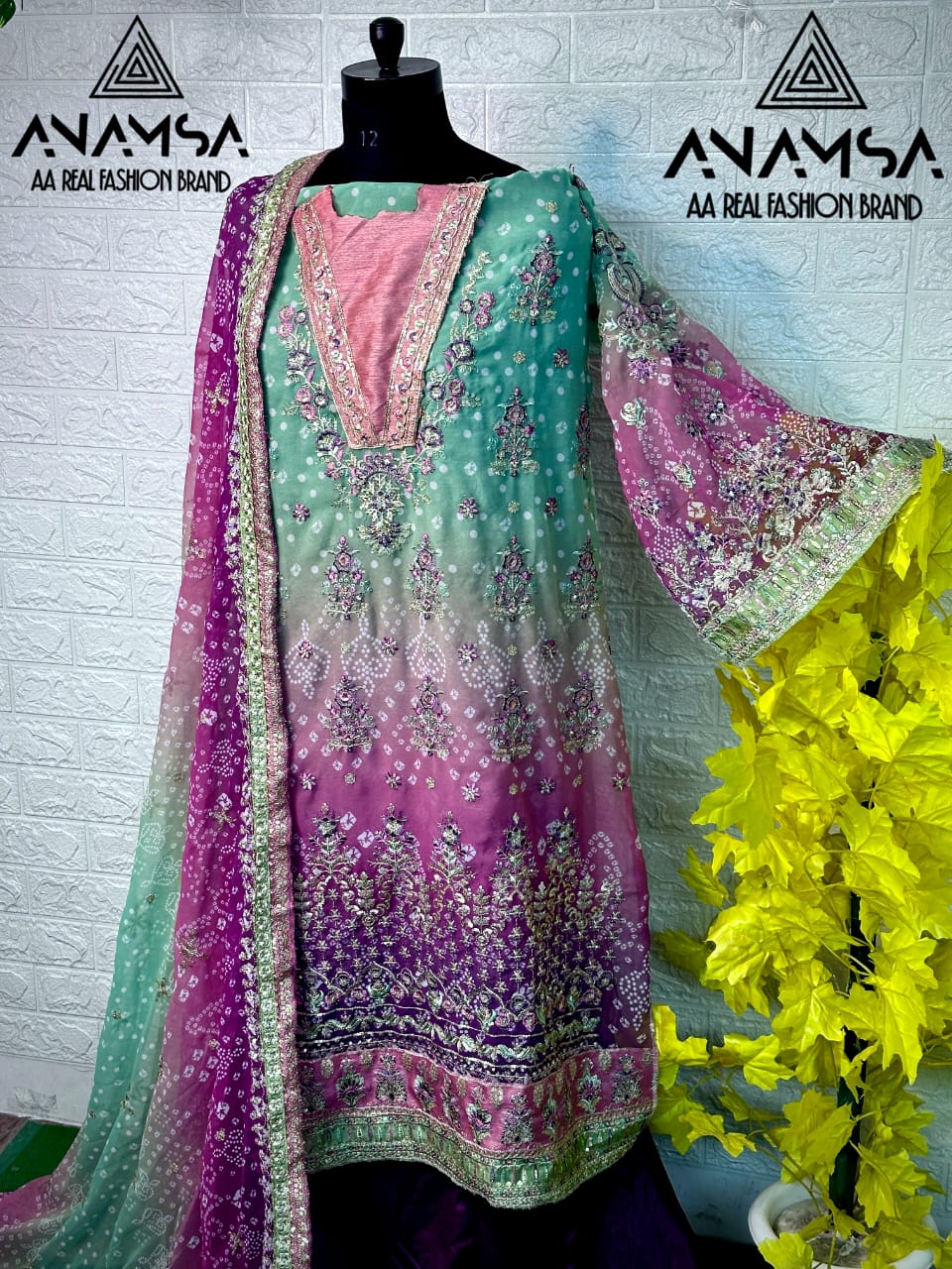 ANAMSA 442 PAKISTANI SUITS WHOLESALE