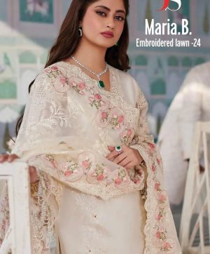 DEEPSY MARIA B EMBROIDERED LAWN 24 PAKISTANI SUITS