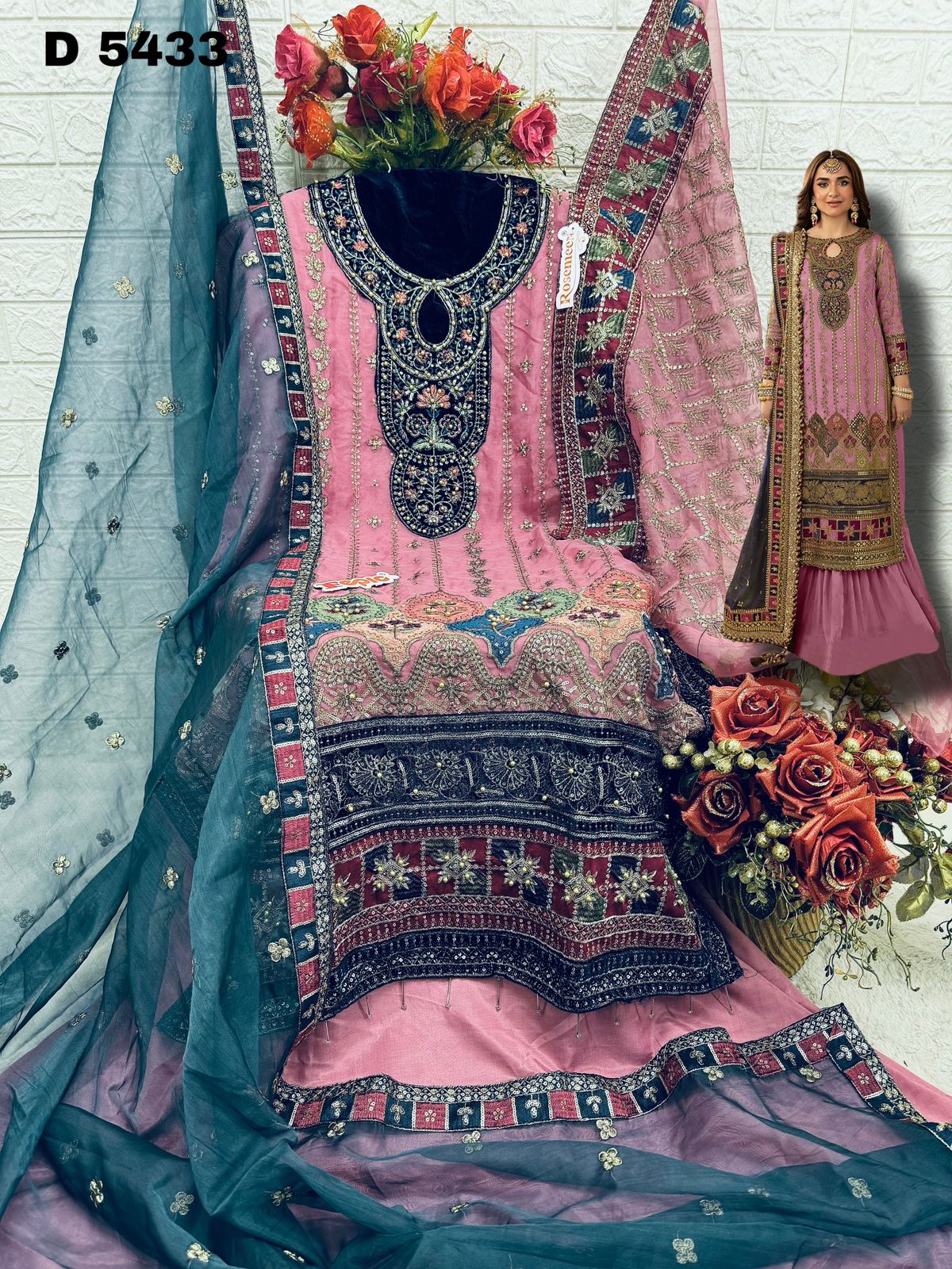 FEPIC D 5433 C ROSEMEEN PAKISTANI SUITS