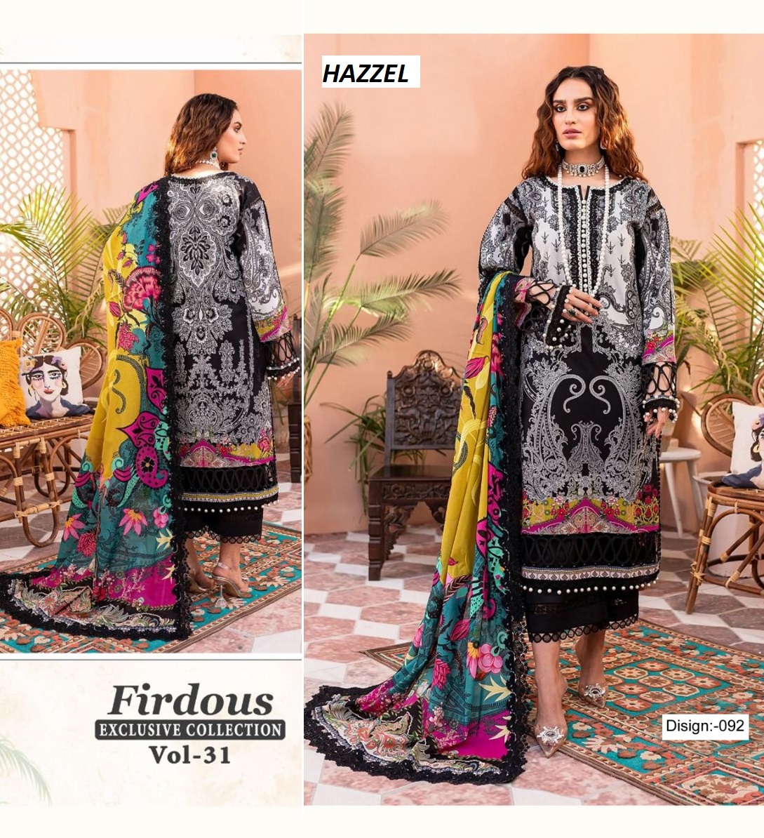 HAZZEL 092 PAKISTANI COTTON SUITS IN INDIA