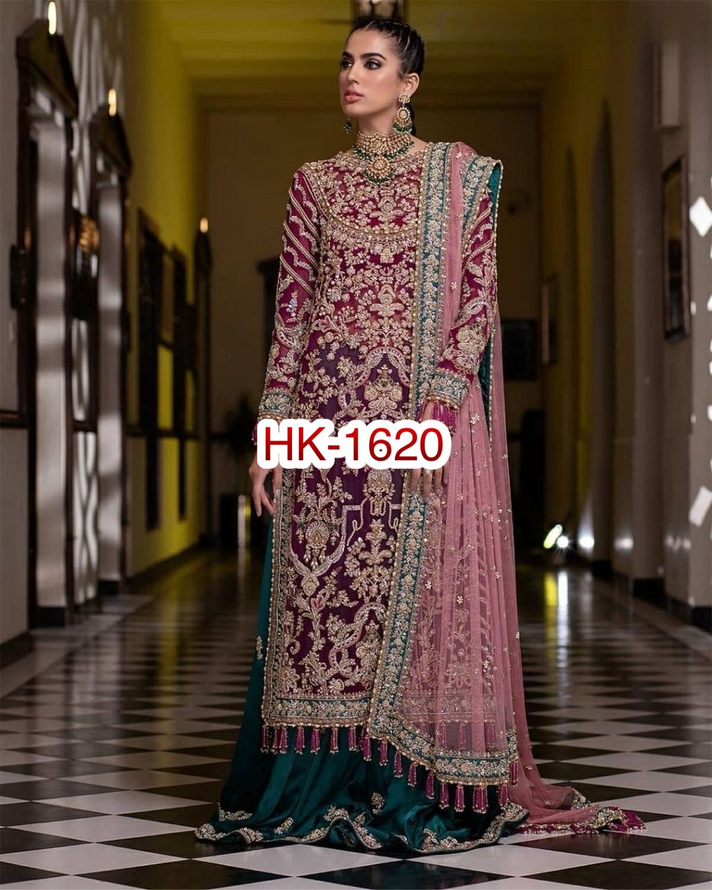 HK 1620 DESIGNER TOP LEHENGA WHOLESALE