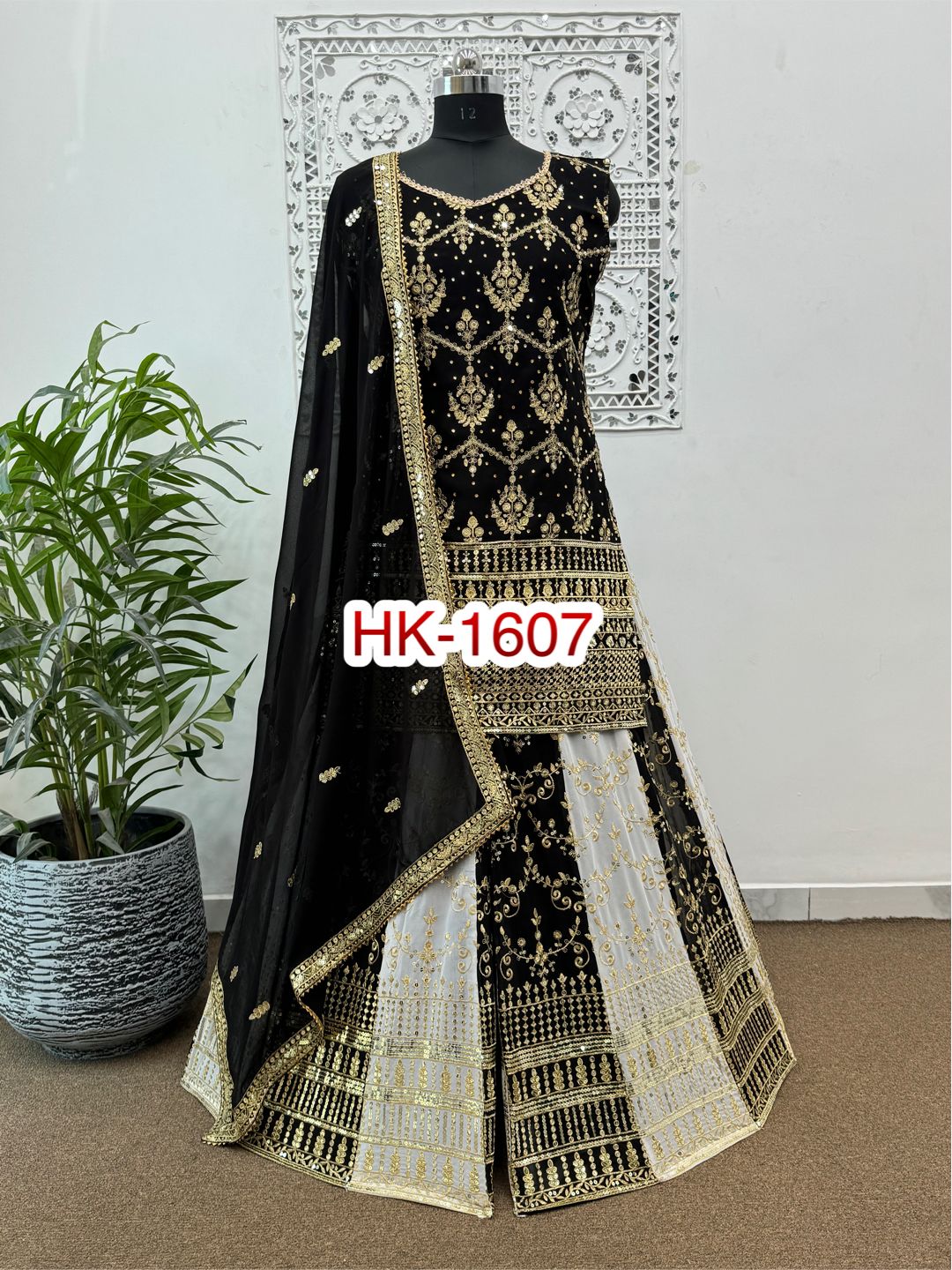 HK FASHION 1607 D DESIGNER TOP PLAZZO WHOLESALE