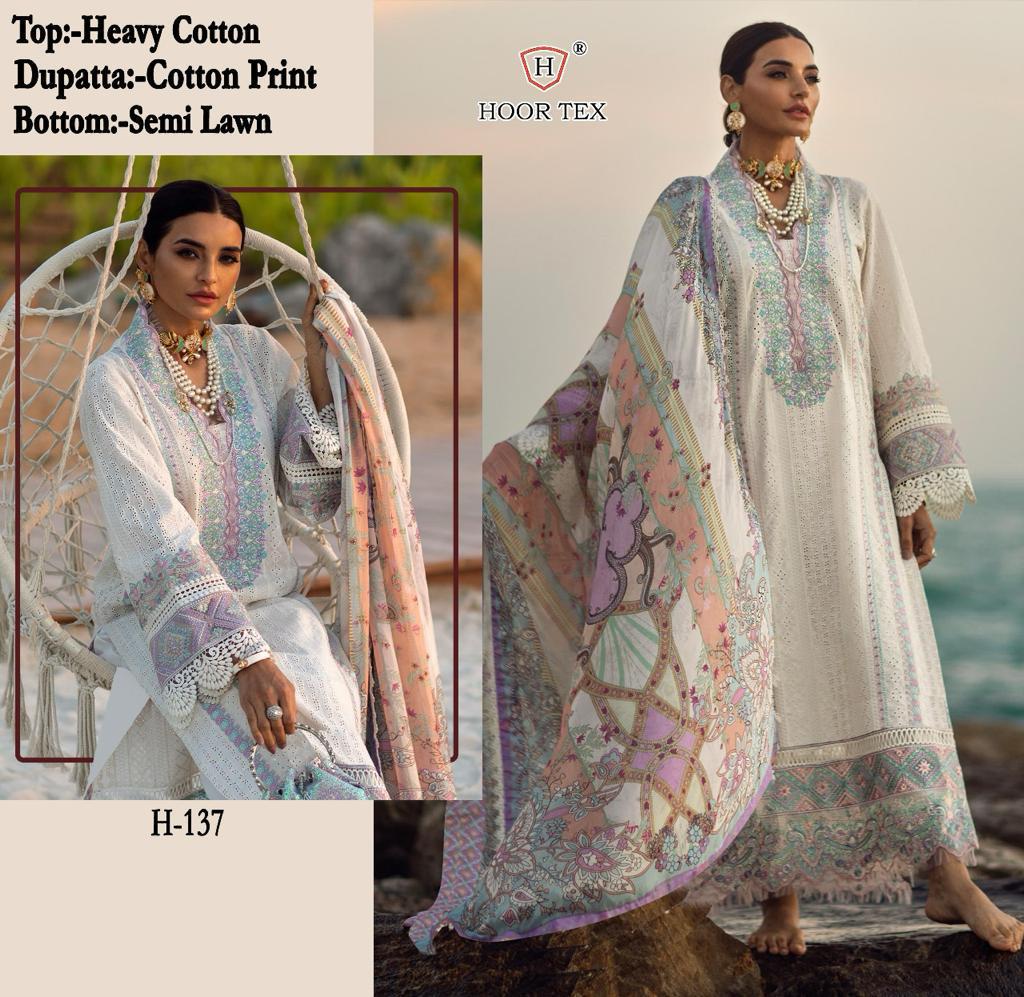 HOOR TEX H 137 PAKISTANI SUITS WHOLESALE