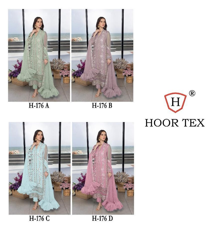 HOOR TEX H 176 A B C D PAKISTANI SUITS IN INDIA