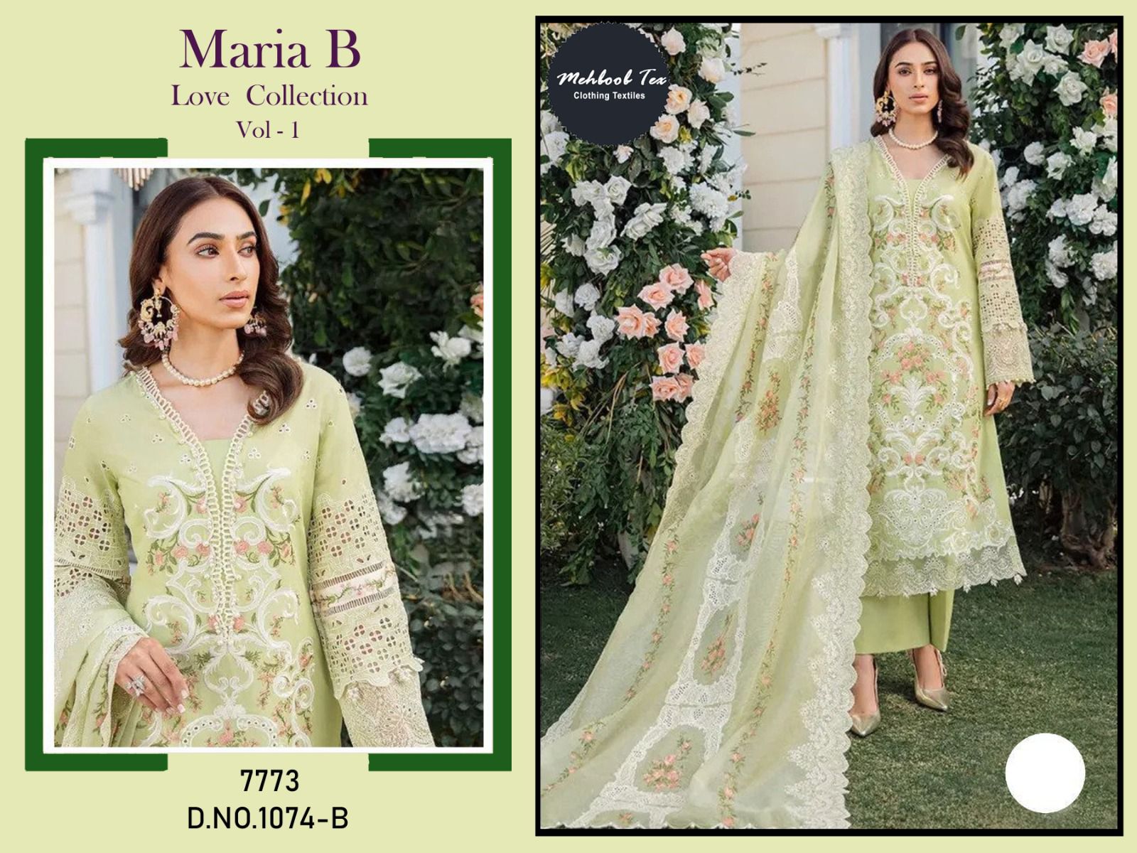 MEHBOOB TEX 1074 A TO E MARIA B VOL 1 SUITS