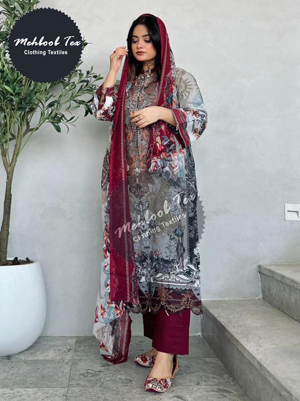 MEHBOOB TEX 1252 A PAKISTANI COTTON SUITS