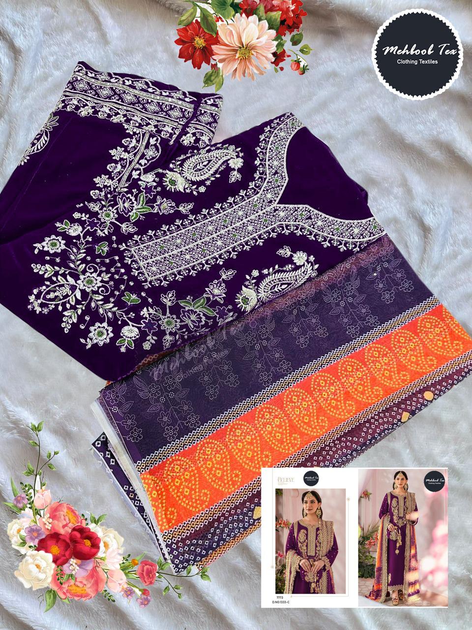 MEHBOOB TEX 1333 C PAKISTANI SUITS IN INDIA