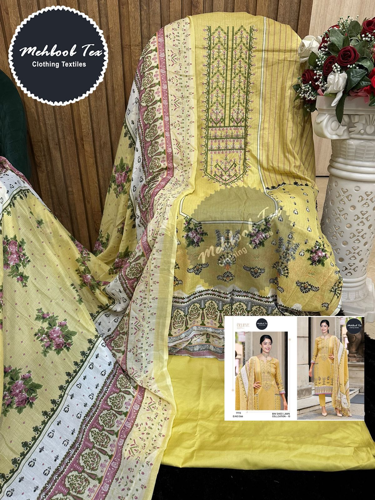 MEHBOOB TEX 1366 COTTON PAKISTANI SUITS