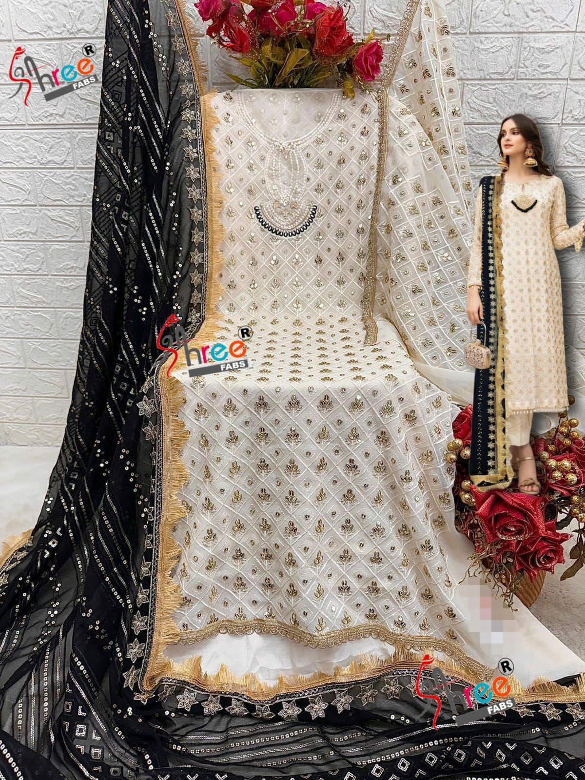 SHREE FABS K 5075 D SALWAR SUITS WHOLESALE