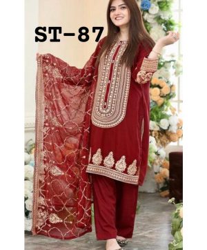 SHREE TEXTILE ST 87 DESIGNER SALWAR SUITS