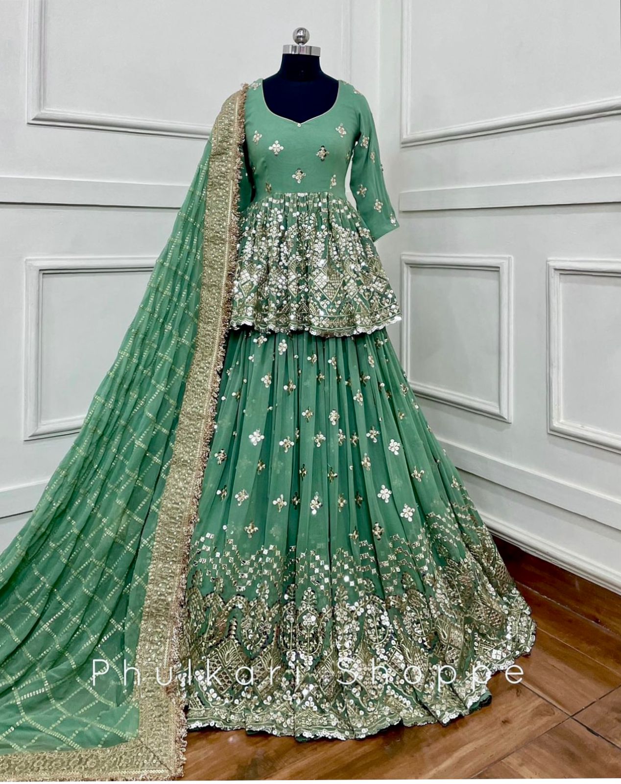 WOMEN WASTRA WW 1080 B DESIGNER LEHENGA