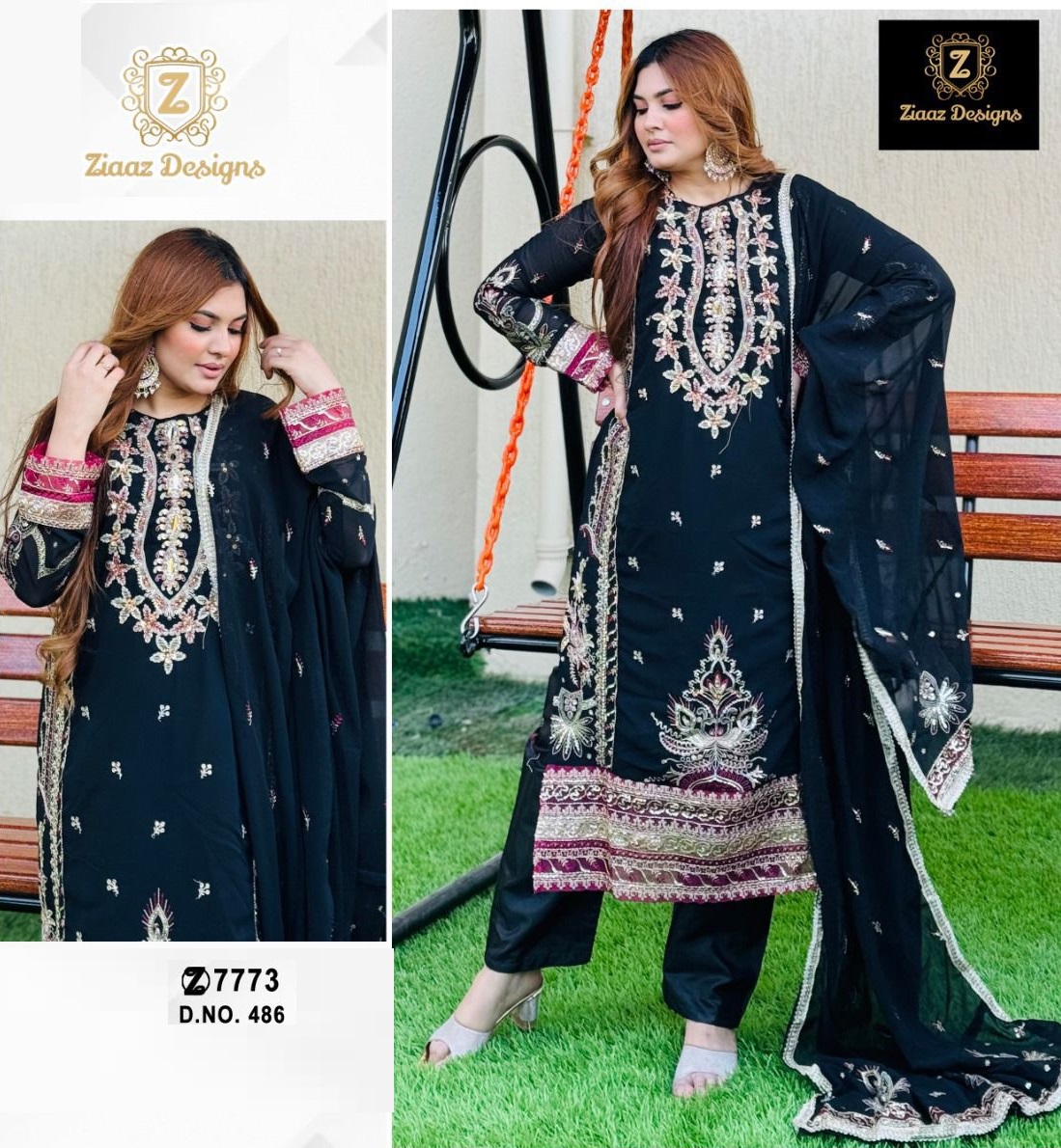 ZIAAZ DESIGNS 486 PAKISTANI SUITS IN INDIA