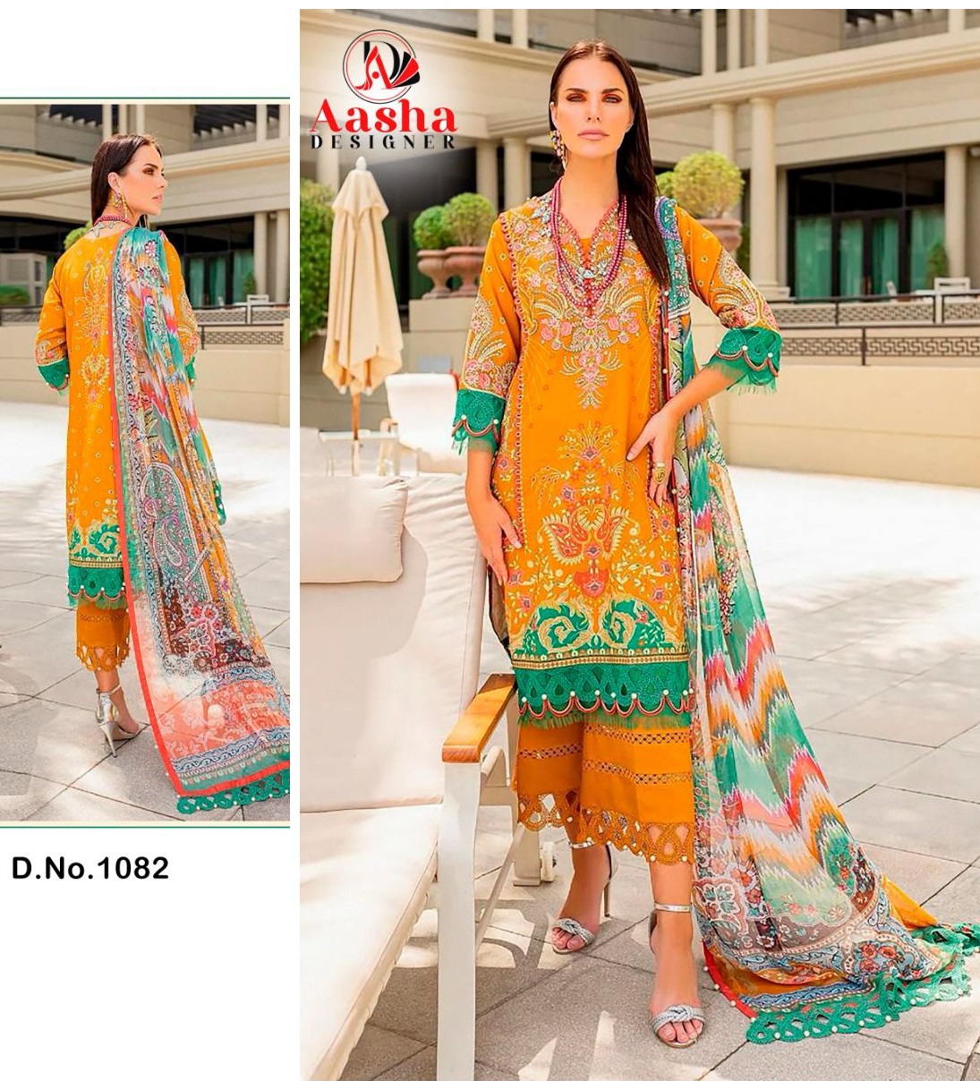 AASHA DESIGNER 1082 PAKISTANI SUITS IN INDIA