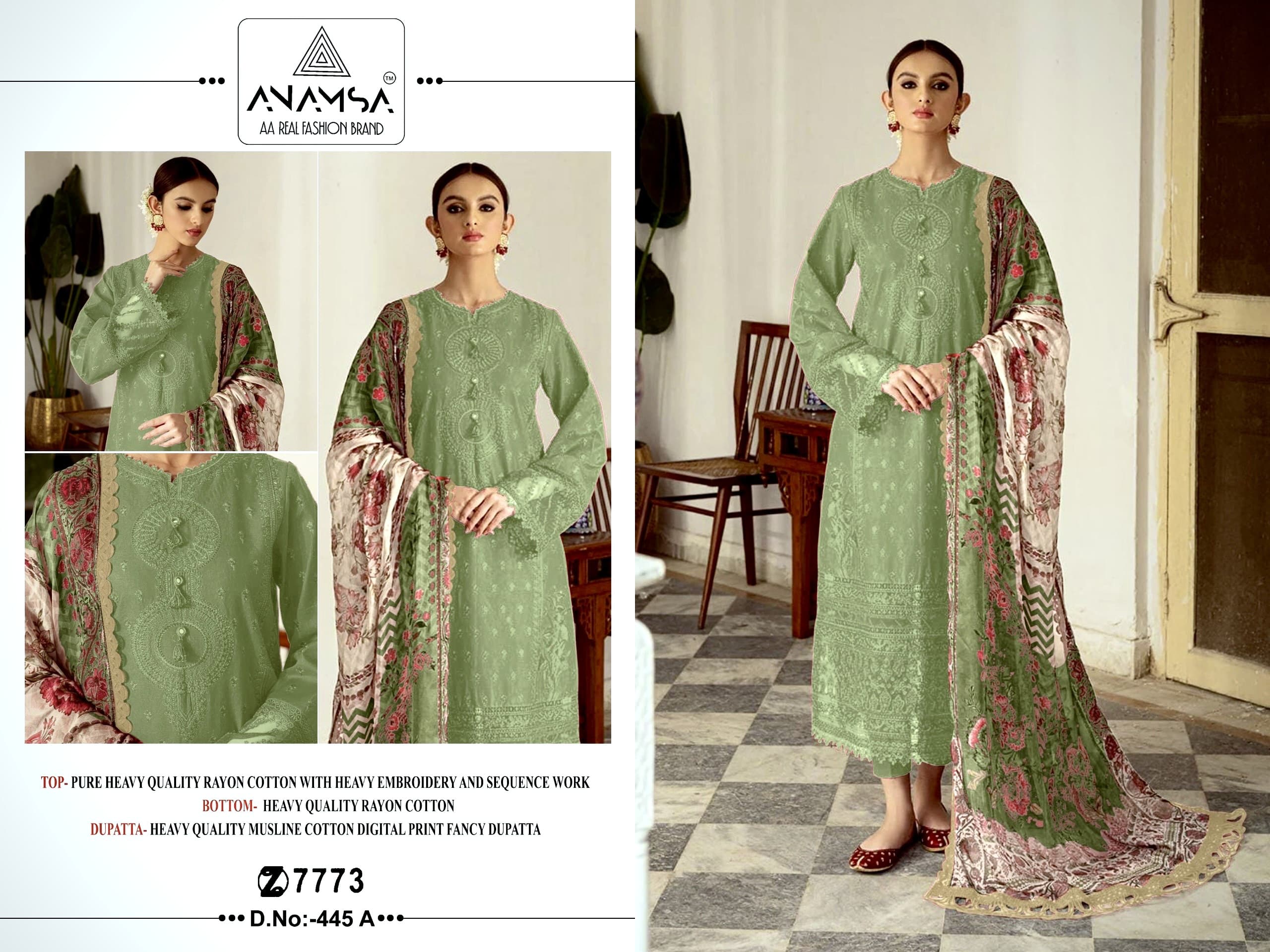 ANAMSA 445 A B C D SALWAR SUITS WHOLESALE