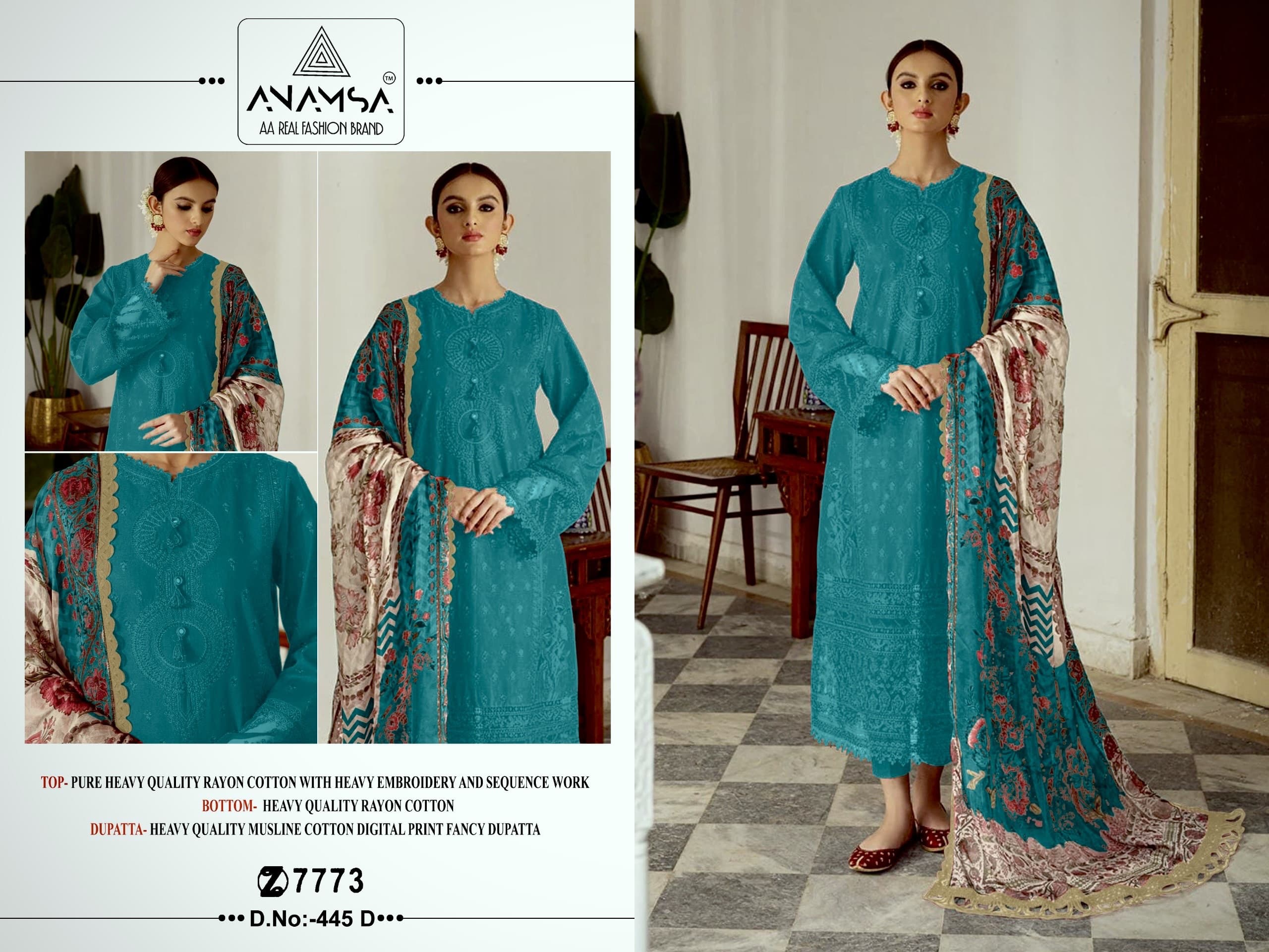 ANAMSA 445 A B C D SALWAR SUITS WHOLESALE