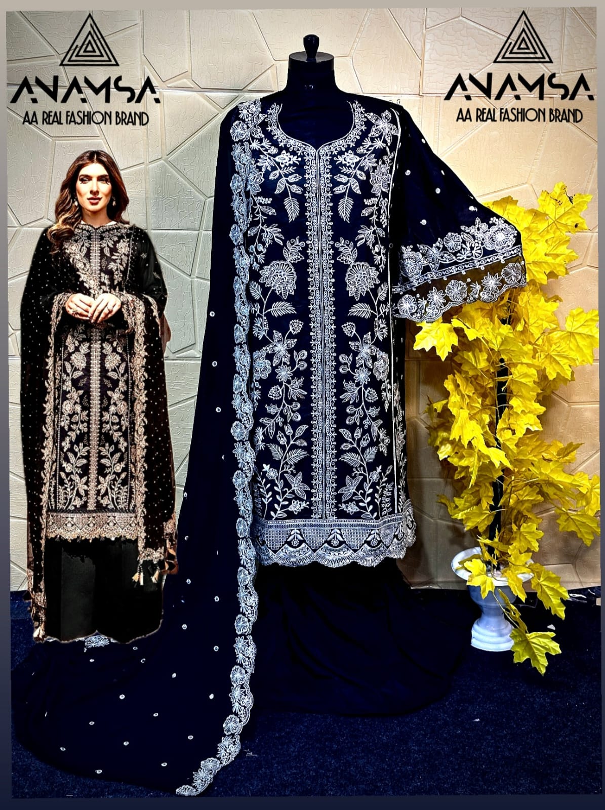 ANAMSA 451 PAKISTANI SUITS WHOLESALE