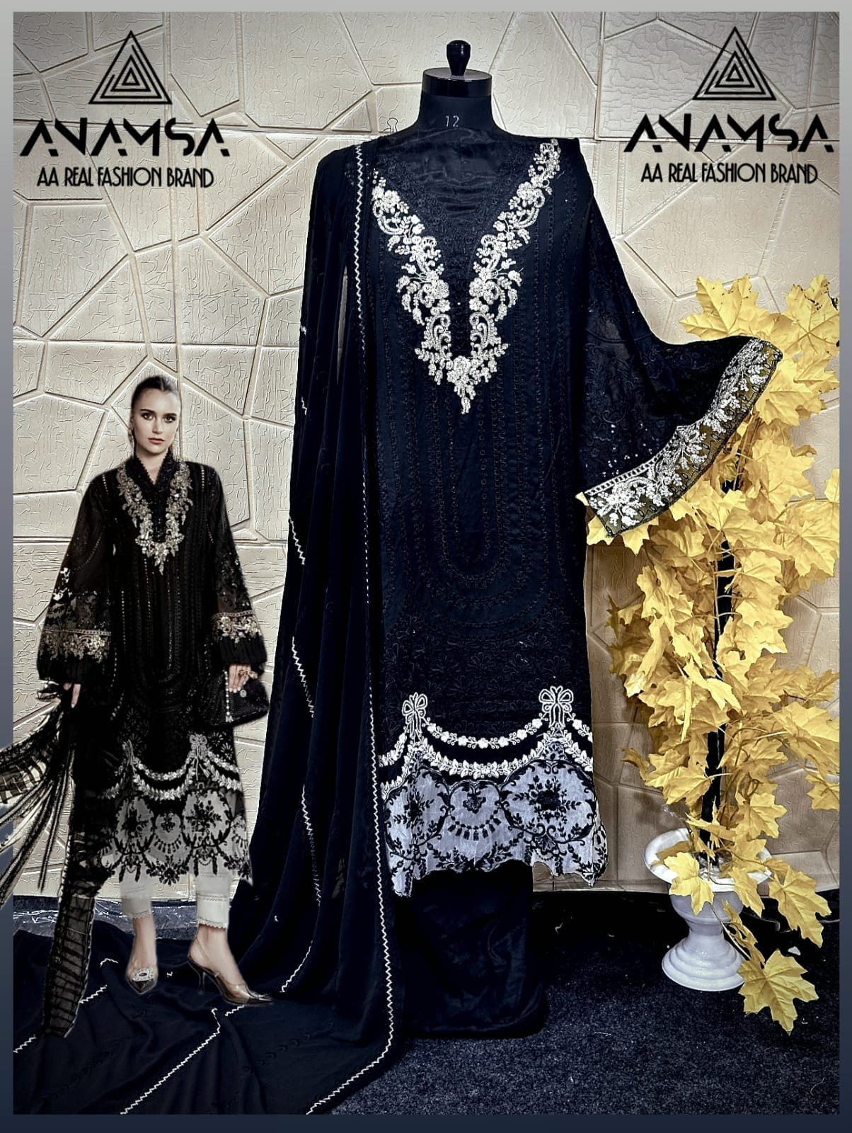 ANAMSA 459 PAKISTANI SUITS WHOLESALE IN INDIA