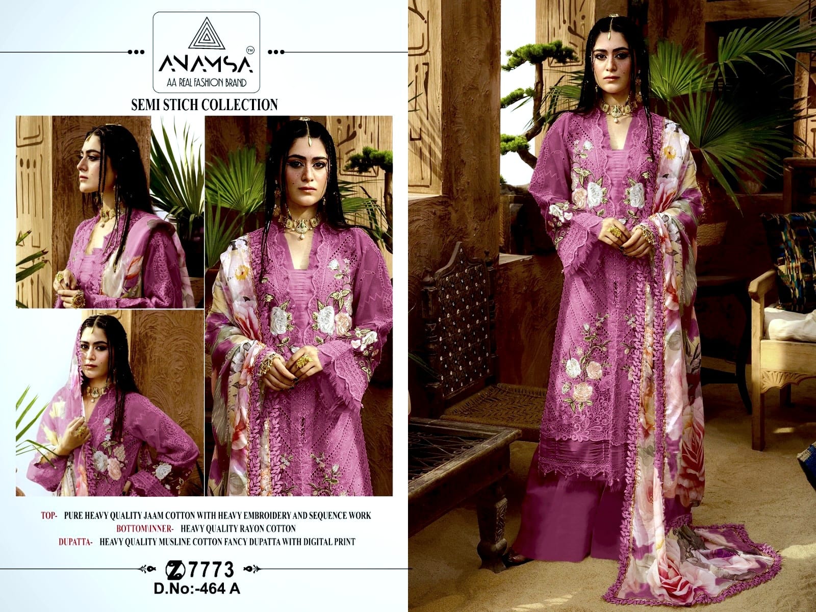 ANAMSA 464 A B C D PAKISTANI SUITS IN INDIA