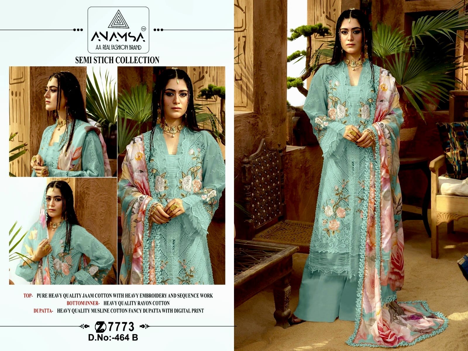 ANAMSA 464 A B C D PAKISTANI SUITS IN INDIA