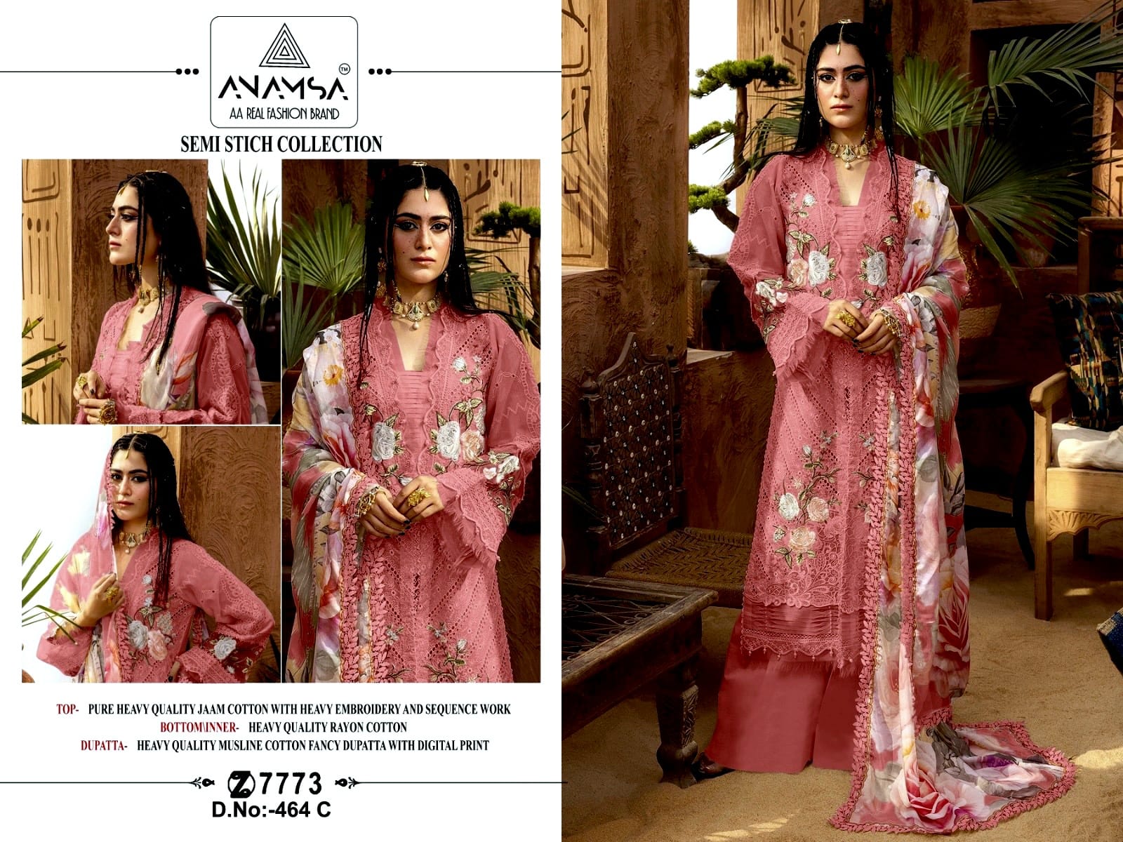 ANAMSA 464 A B C D PAKISTANI SUITS IN INDIA