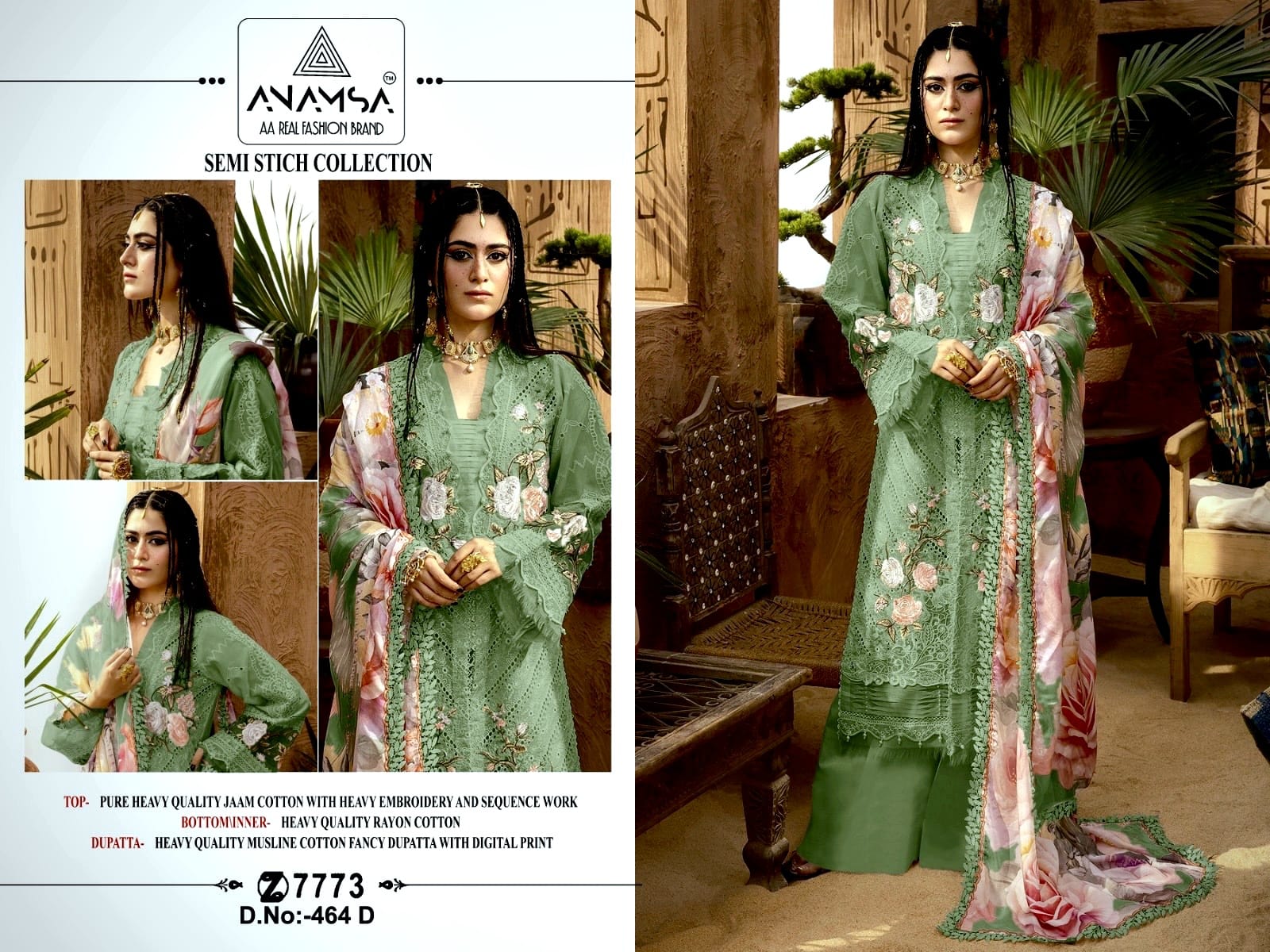 ANAMSA 464 A B C D PAKISTANI SUITS IN INDIA