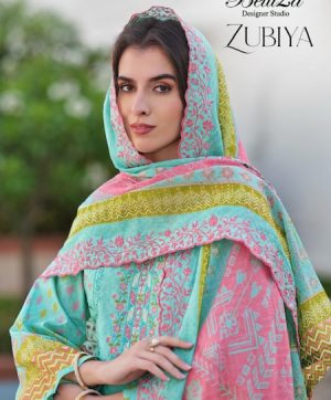 BELLIZA ZUBIYA COTTON HEAVY EMBROIDERY SALWAR KAMEEZ DISTRIBUTOR IN SURAT