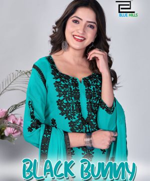 BLUE HILLS BLACK BUNNY VOL 3 READYMADE RAYON KURTI WHOLESALER IN SURAT