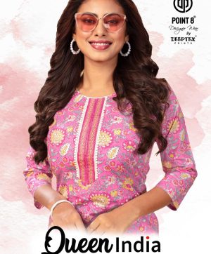 DEEPTEX QUEEN INDIA VOL 7 READYMADE COTTON KURTI WITH PANT WHOLESALER IN SURAT