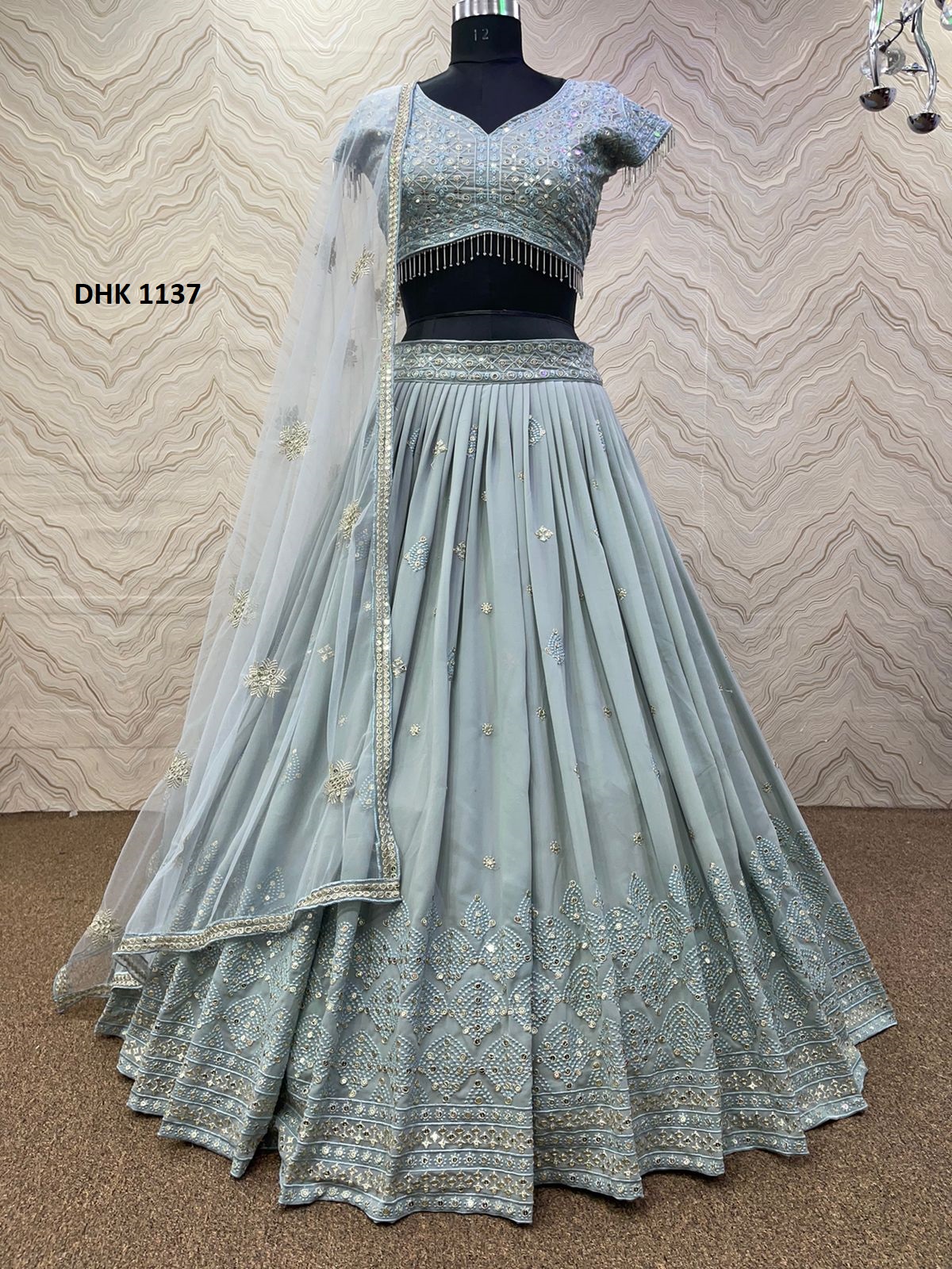 DHK 1137 C DESIGNER LEHENGA WHOLESALE