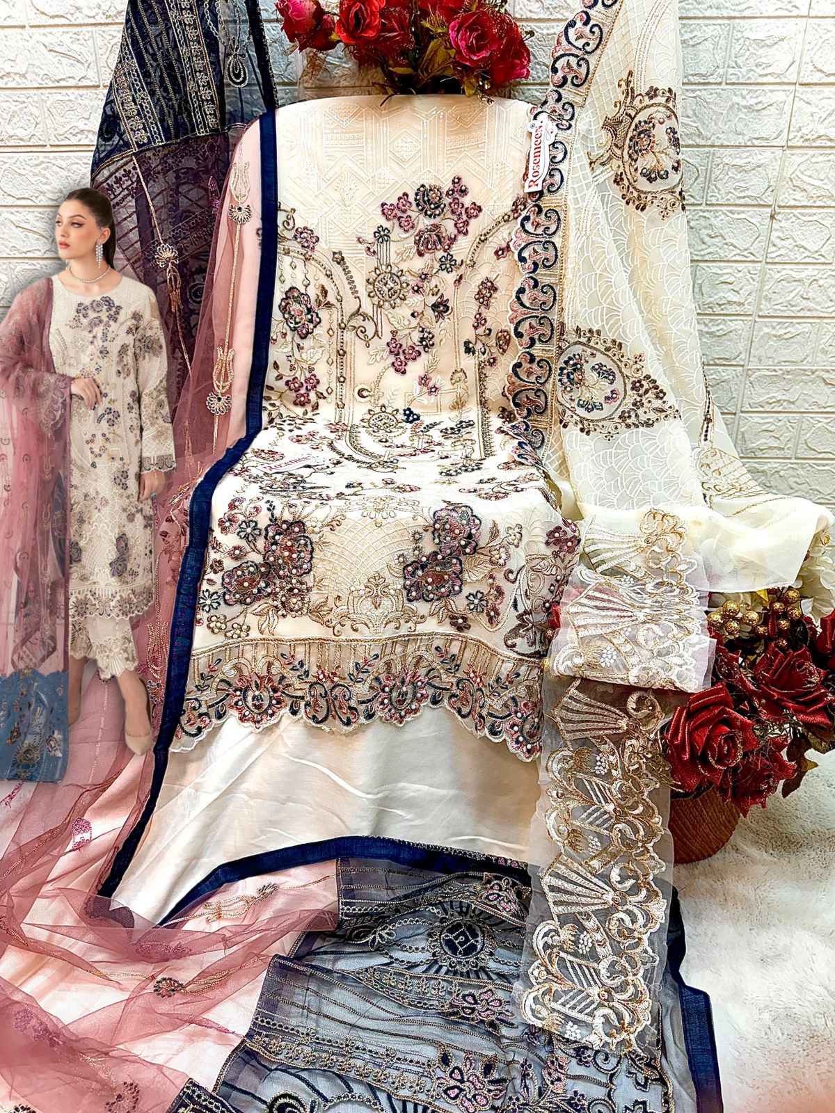 FEPIC C 1297 D ROSEMEEN PAKISTANI SUITS