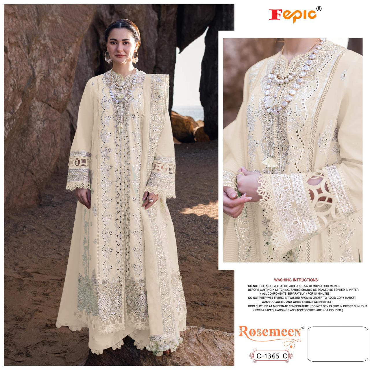 FEPIC C 1365 A B C ROSEMEEN PAKISTANI SUITS