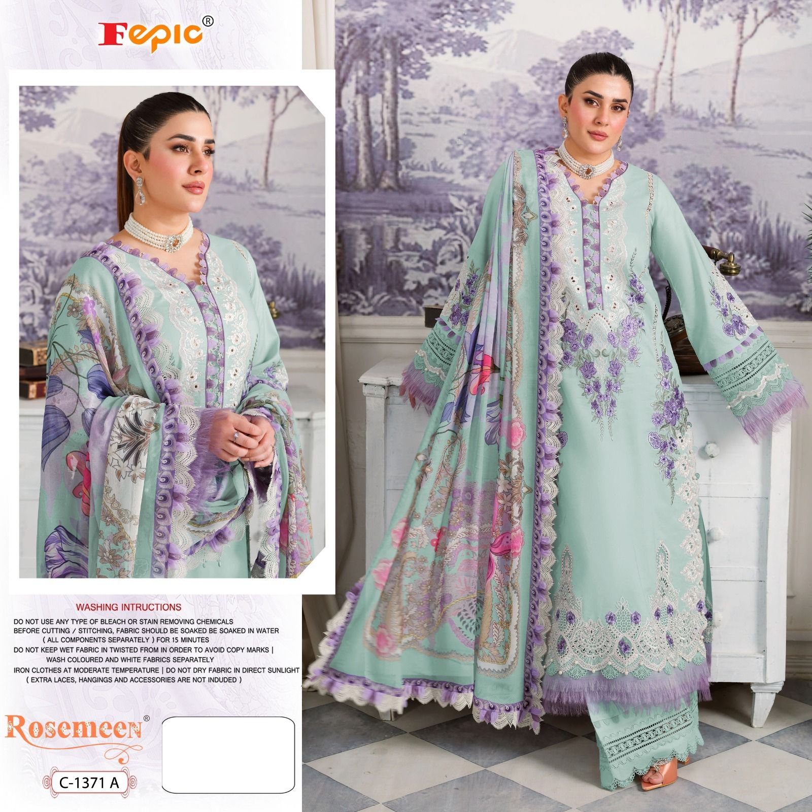 FEPIC C 1371 ROSEMEEN PAKISTANI SUITS