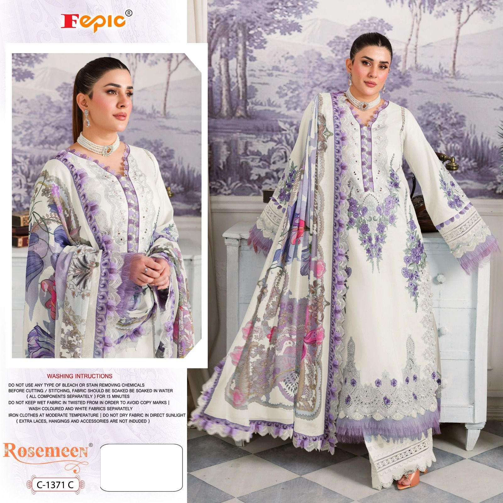 FEPIC C 1371 ROSEMEEN PAKISTANI SUITS