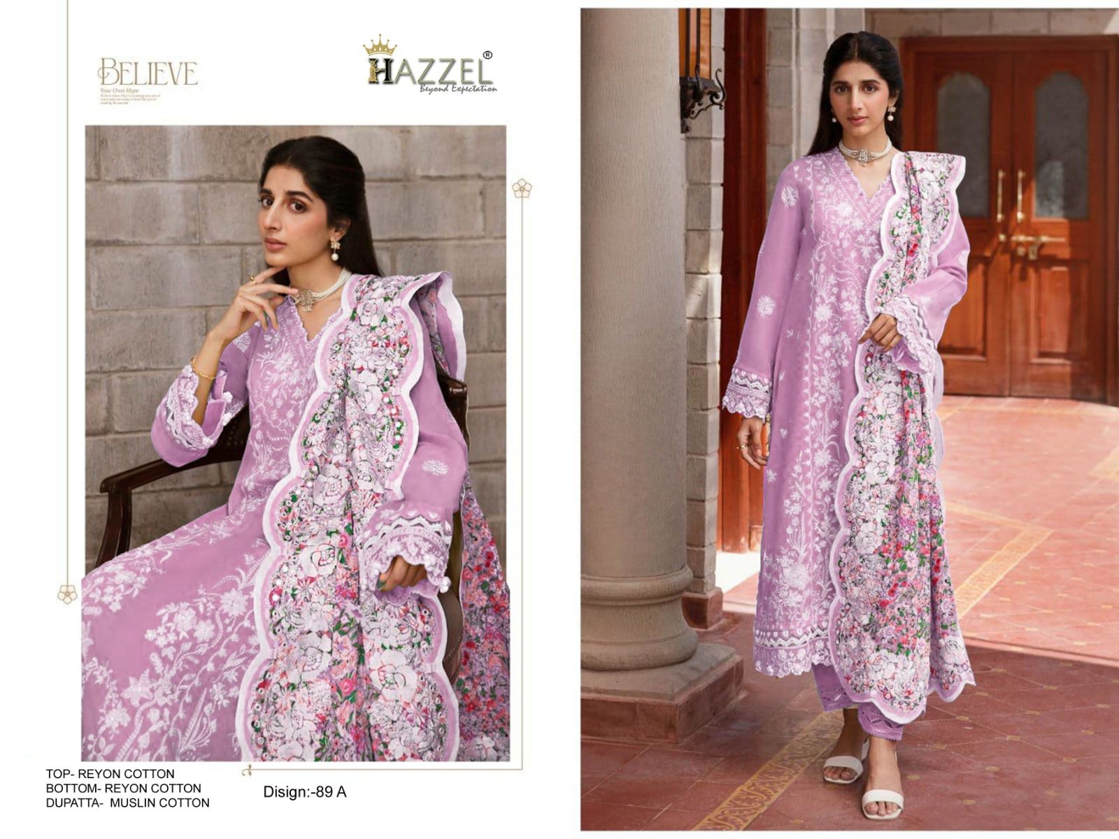 HAZZEL 89 A B C D SALWAR SUITS WHOLESALE