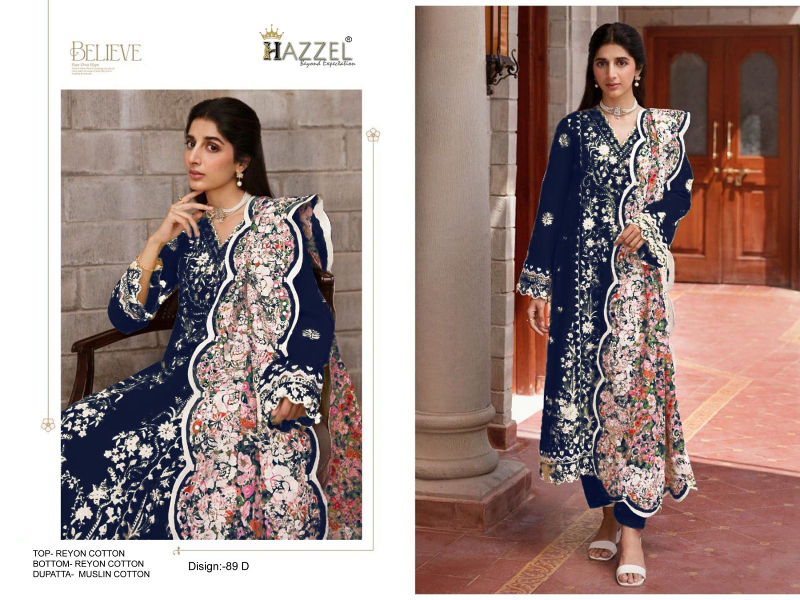 HAZZEL 89 A B C D SALWAR SUITS WHOLESALE