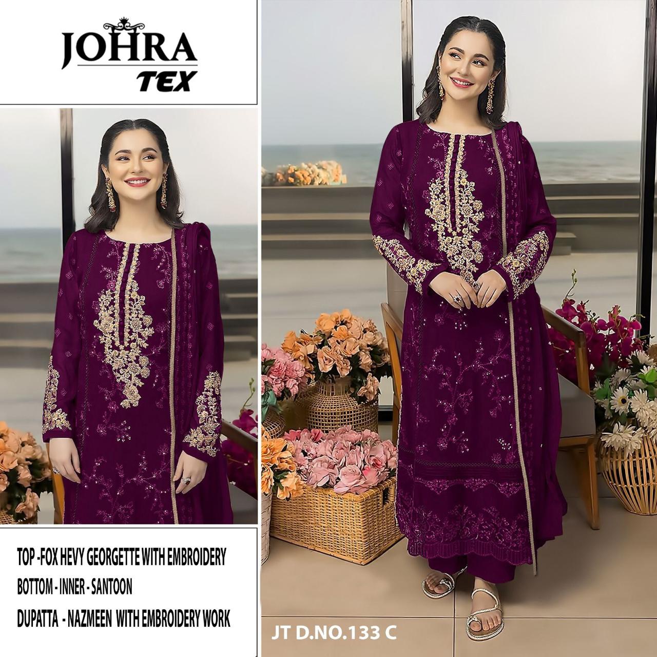 JOHRA TEX JT 133 C PAKISTANI SUITS IN INDIA