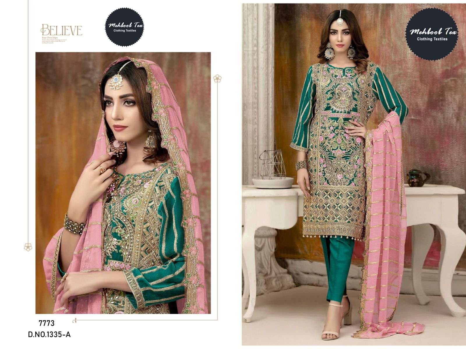 MEHBOOB TEX 1335 A B C D SALWAR SUITS WHOLESALE