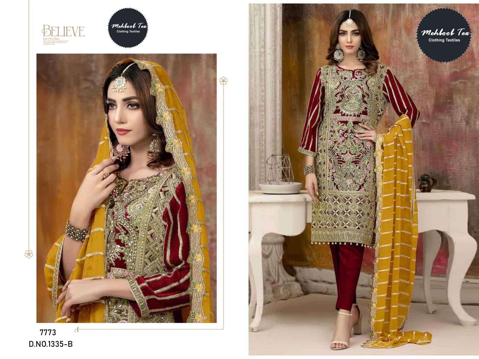 MEHBOOB TEX 1335 A B C D SALWAR SUITS WHOLESALE