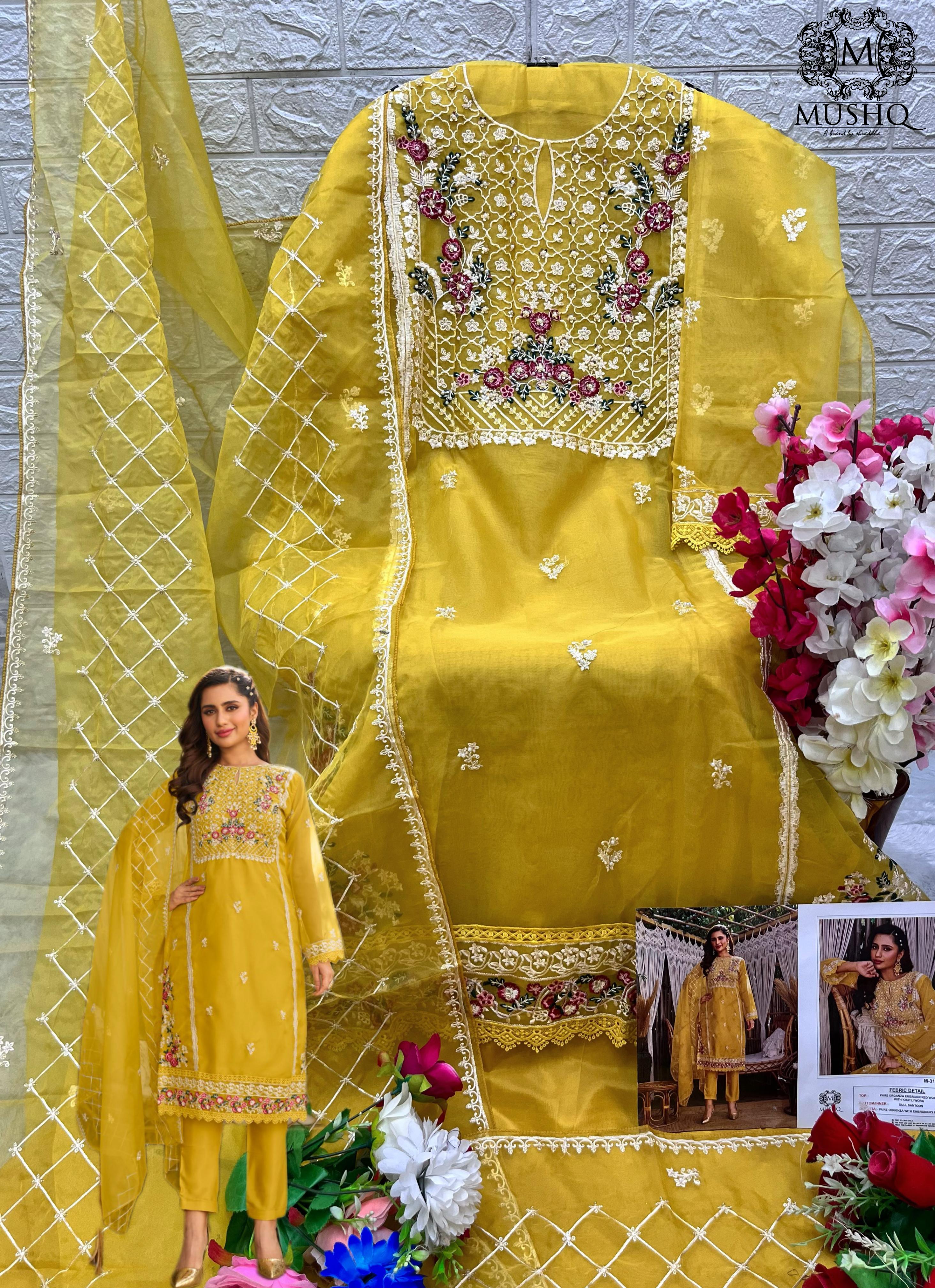 MUSHQ M 311 A B C D PAKISTANI SUITS IN INDIA