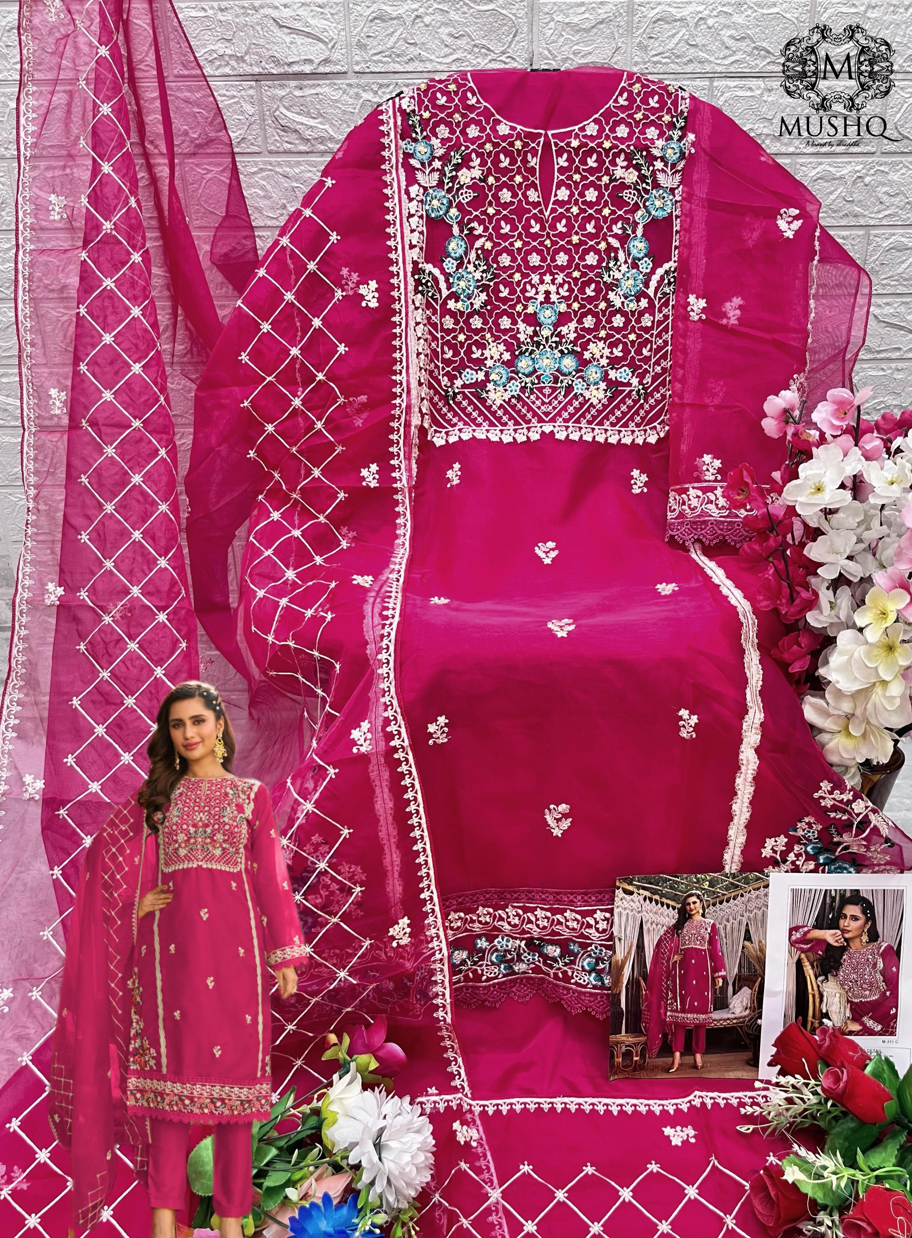 MUSHQ M 311 A B C D PAKISTANI SUITS IN INDIA