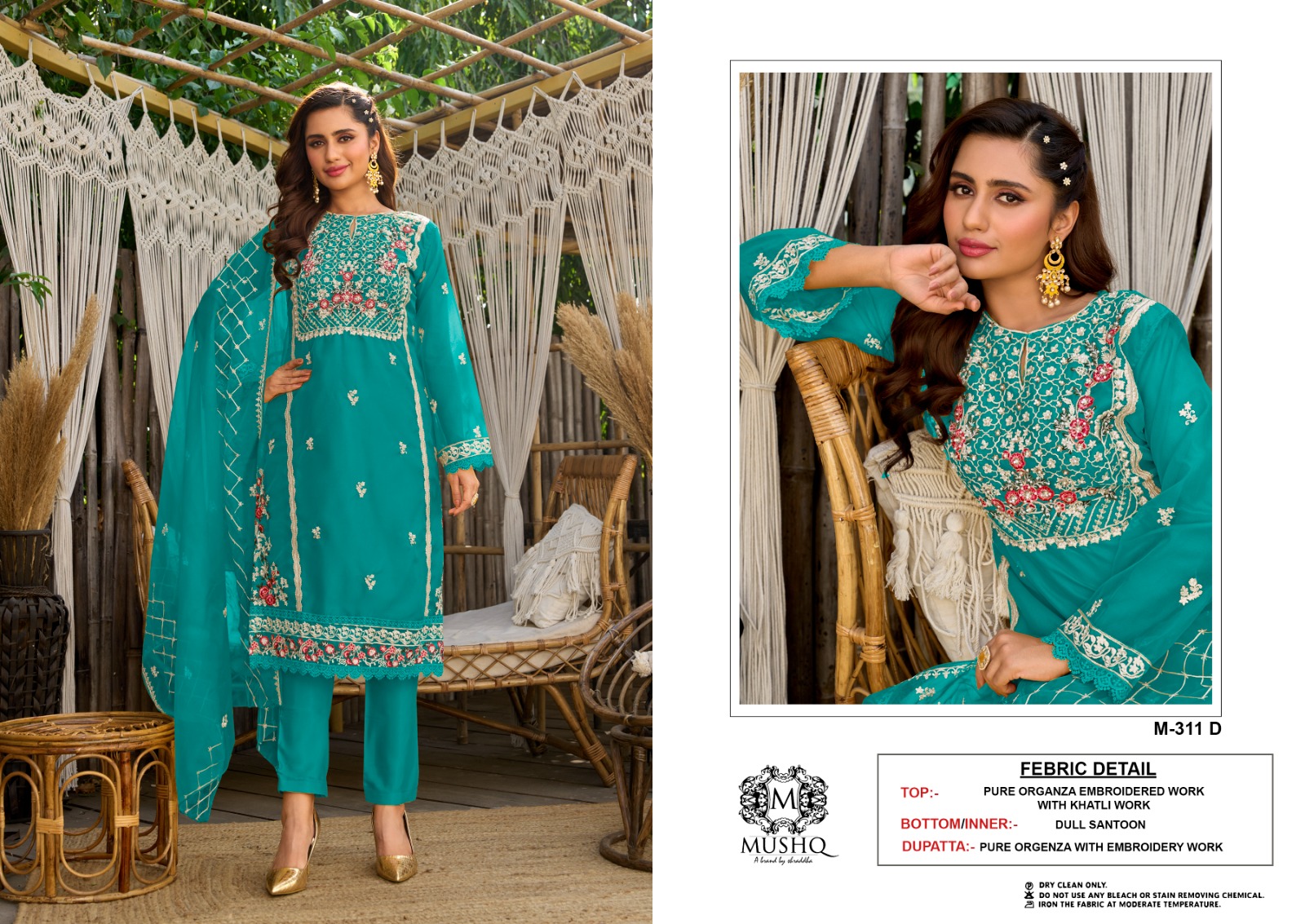 MUSHQ M 311 A B C D PAKISTANI SUITS IN INDIA