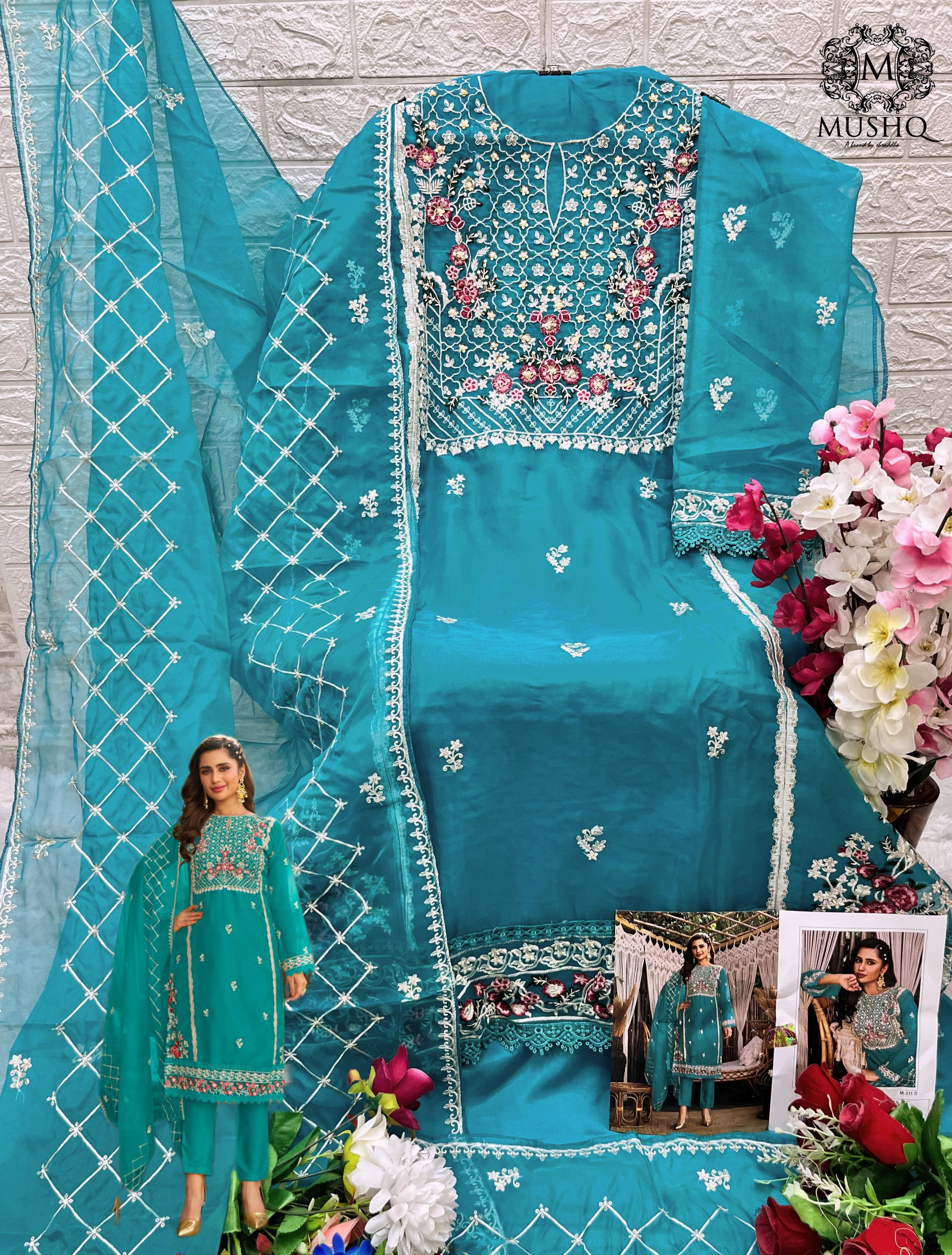 MUSHQ M 311 A B C D PAKISTANI SUITS IN INDIA