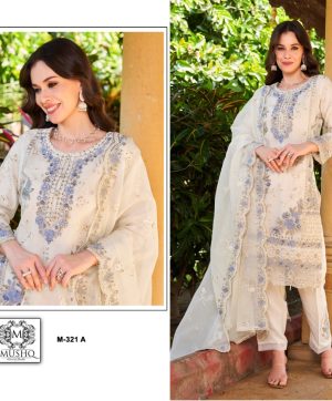 MUSHQ M 321 A PAKISTANI SUITS IN INDIA
